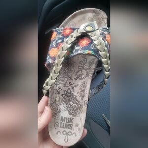 Muk Luks Multicolor Floral Sandals